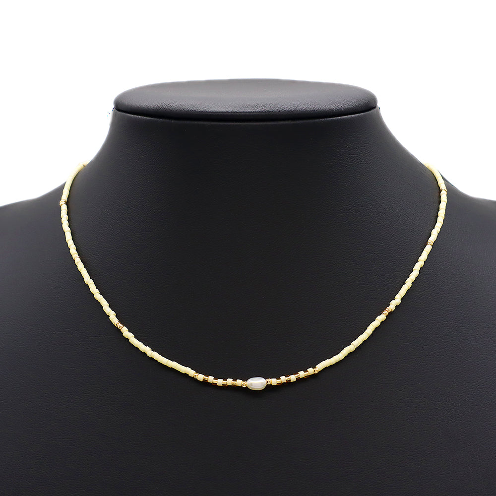 Colorful Miyuki Beads Fresh Water Pearl Handmade Necklace