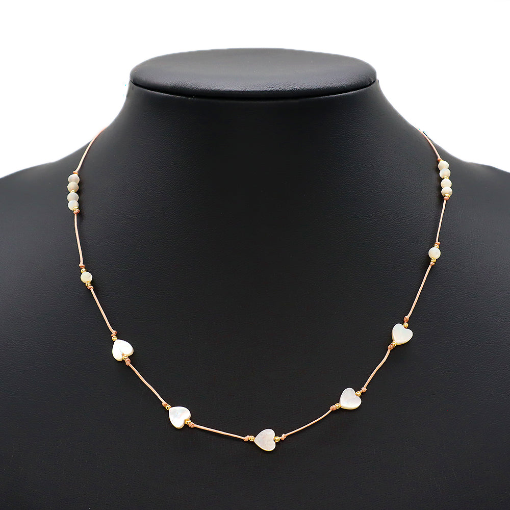 Custom Natural Stone Amazonite Labradorite Brass Beads Handmade Necklace