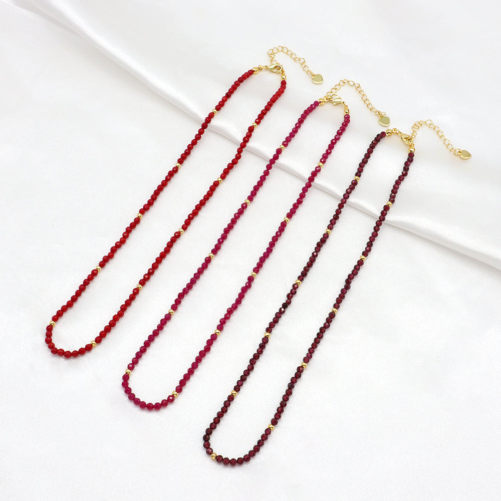 Handmade Custom Natural Stone Beads 925 Sterling Silver Jewelry Necklace