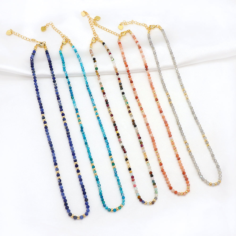 Handmade Custom Natural Stone Beads Jewelry Necklace