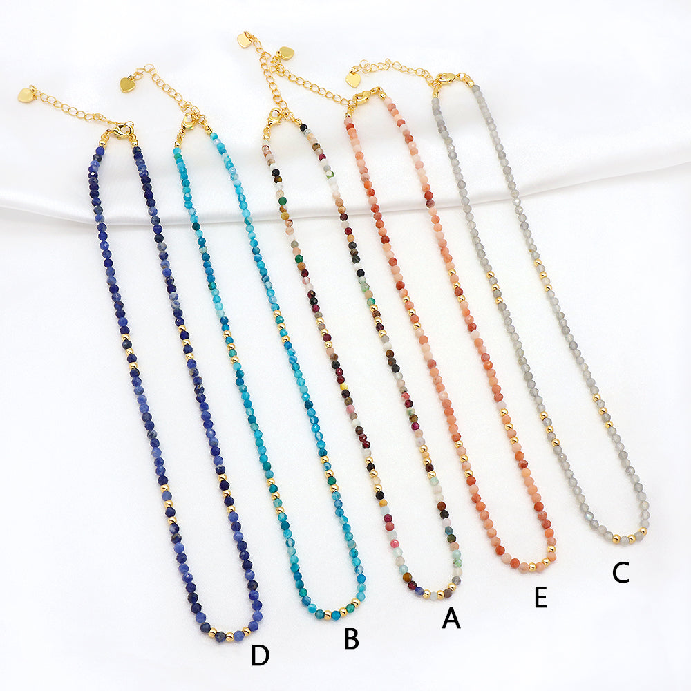 Handmade Custom Natural Stone Beads Jewelry Necklace