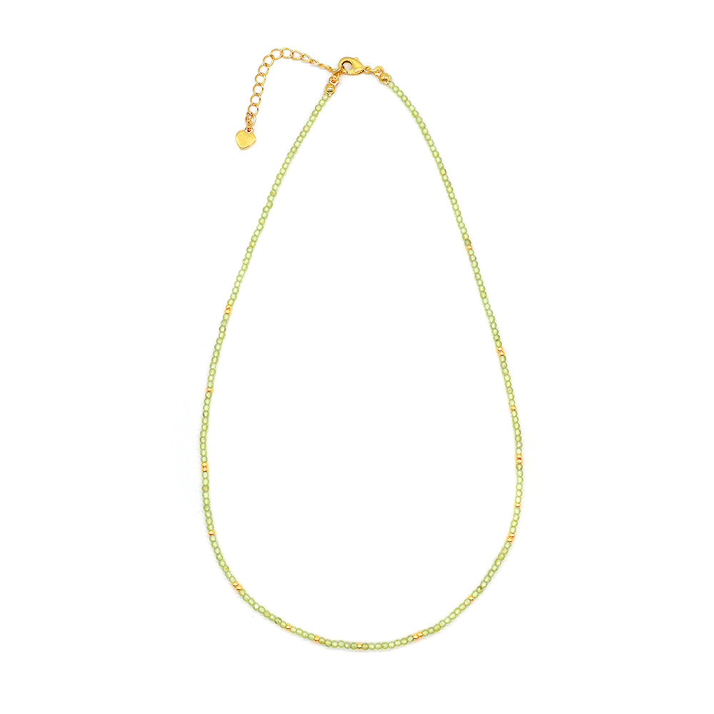 Handmade Custom 2.5mm Delicate Natural Stone Beads Jewelry Necklace