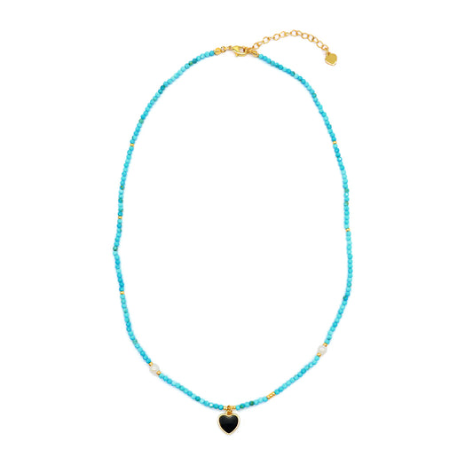 Handmade Custom Natural Stone Necklace With Pendant Fresh Water Pearl Necklace
