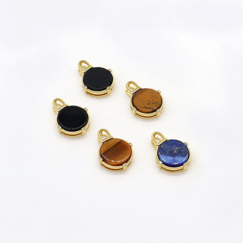 Customizable Natural Stone Pendant Necklace Gold Plated Necklace Jewelry