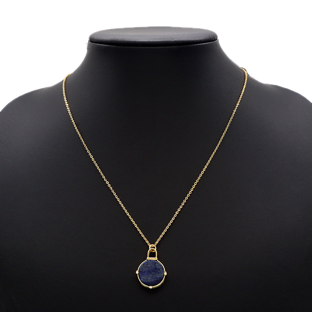 Customizable Natural Stone Pendant Necklace Gold Plated Necklace Jewelry