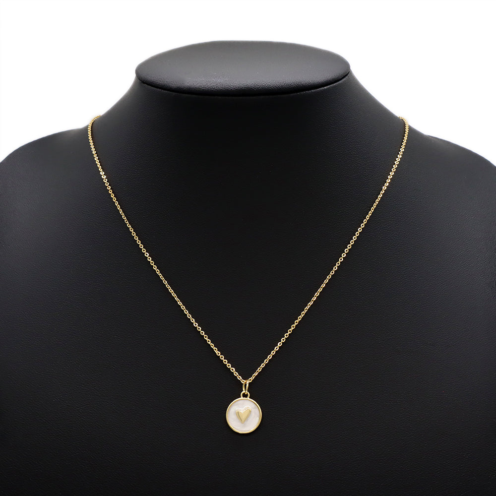 Handmade Custom Brass With Enamel Pendant Necklace (with chain)