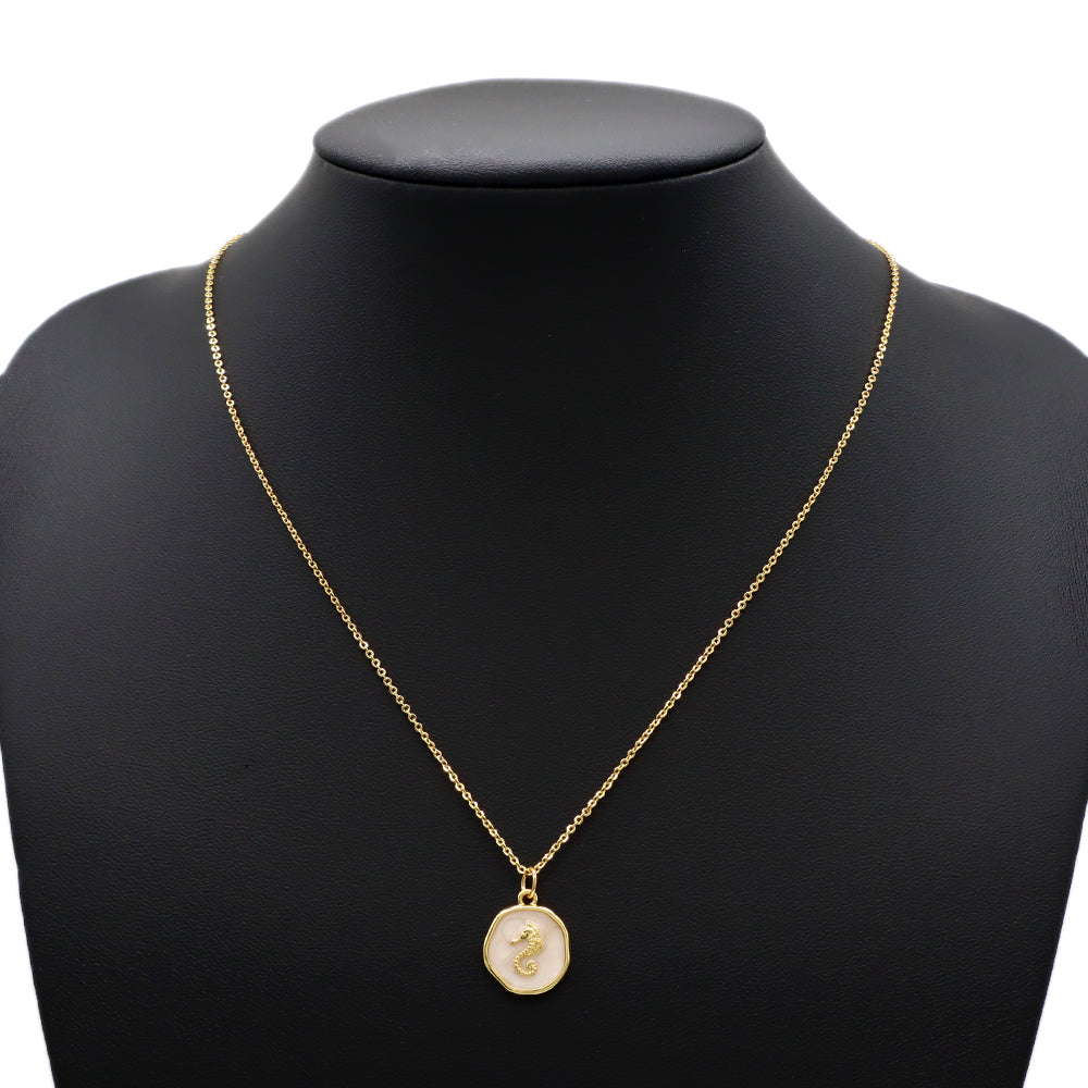 Handmade Custom Brass With Enamel Pendant Necklace (with chain)