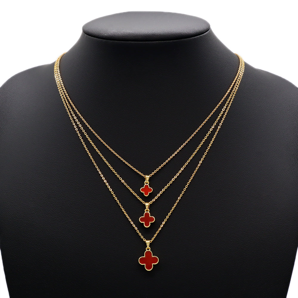 Handmade Custom Brass Natural Stone 7mm Charm Necklace