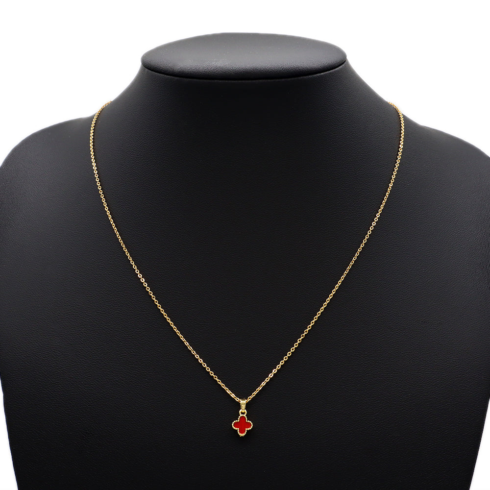 Handmade Custom Brass Natural Stone 7mm Charm Necklace