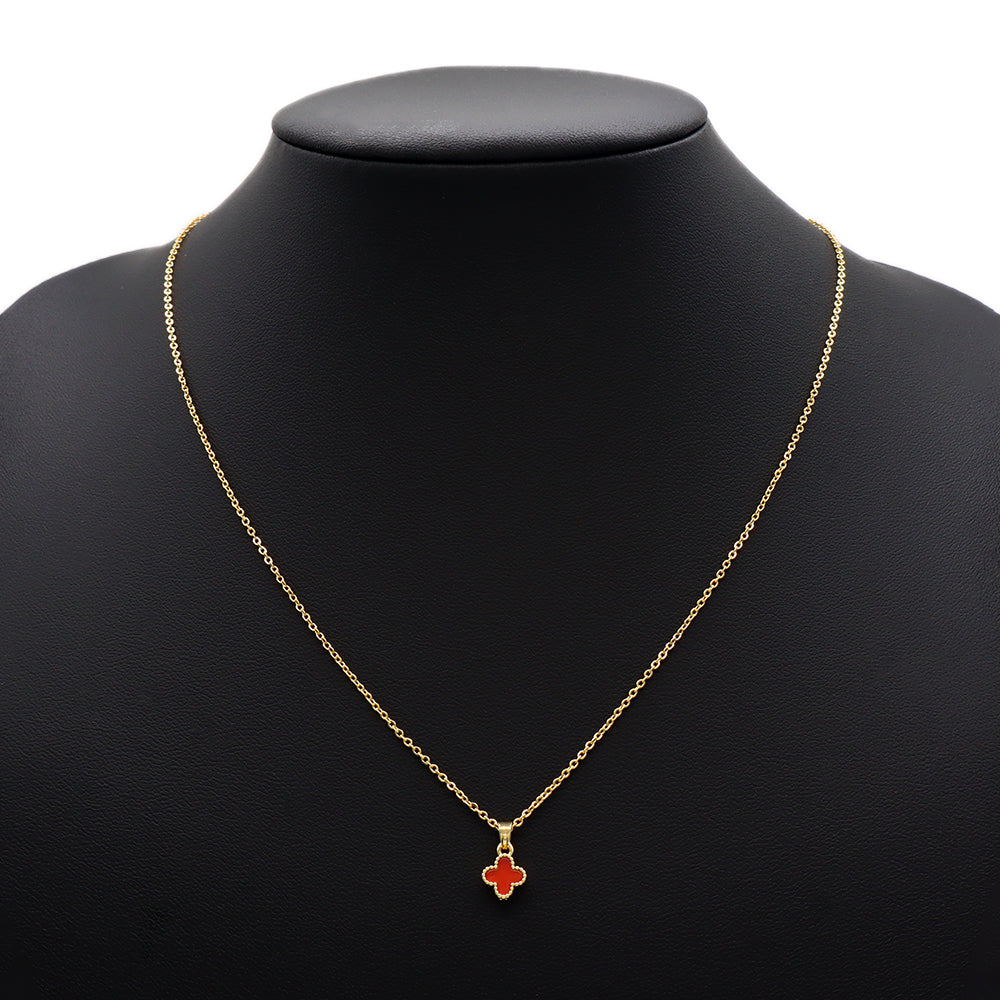 Handmade Custom Brass Natural Stone 7mm Charm Necklace