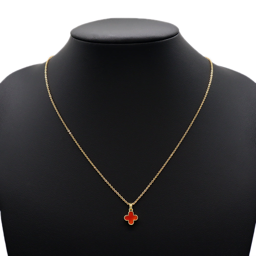 Handmade Custom Brass Natural Stone 9mm Charm Necklace