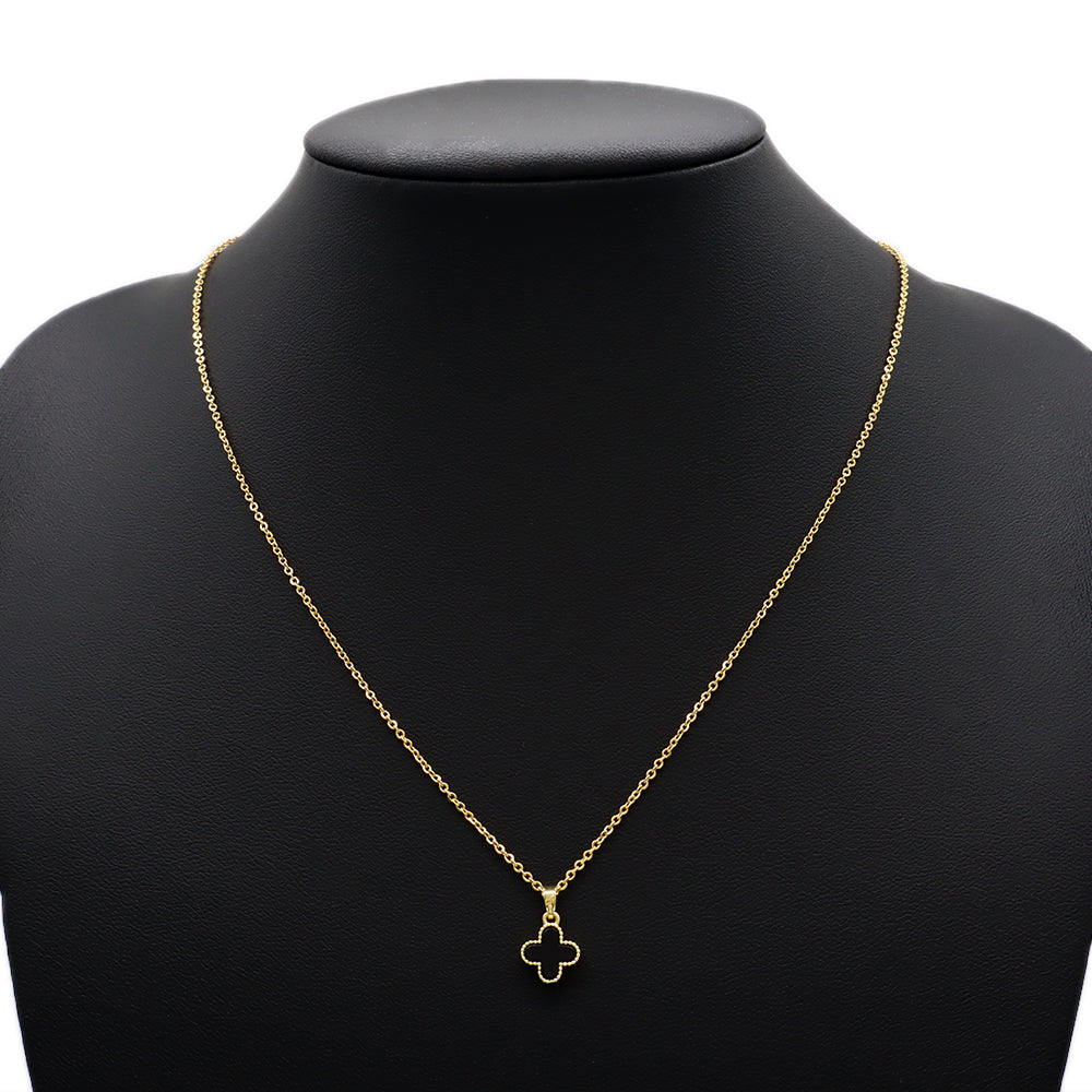 Handmade Custom Brass Natural Stone 9mm Charm Necklace
