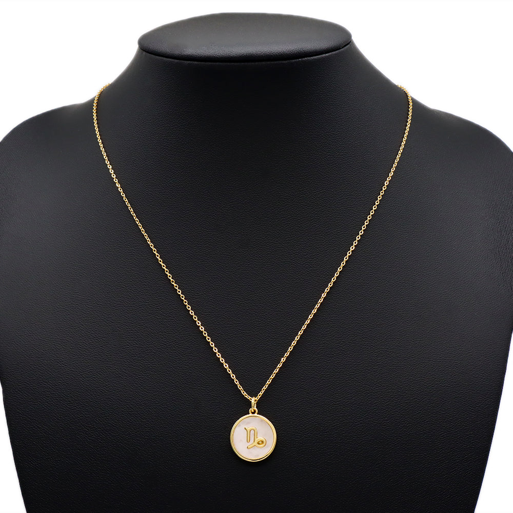 Handmade Custom Brass With Shell Pendant Necklace With Chain Necklace