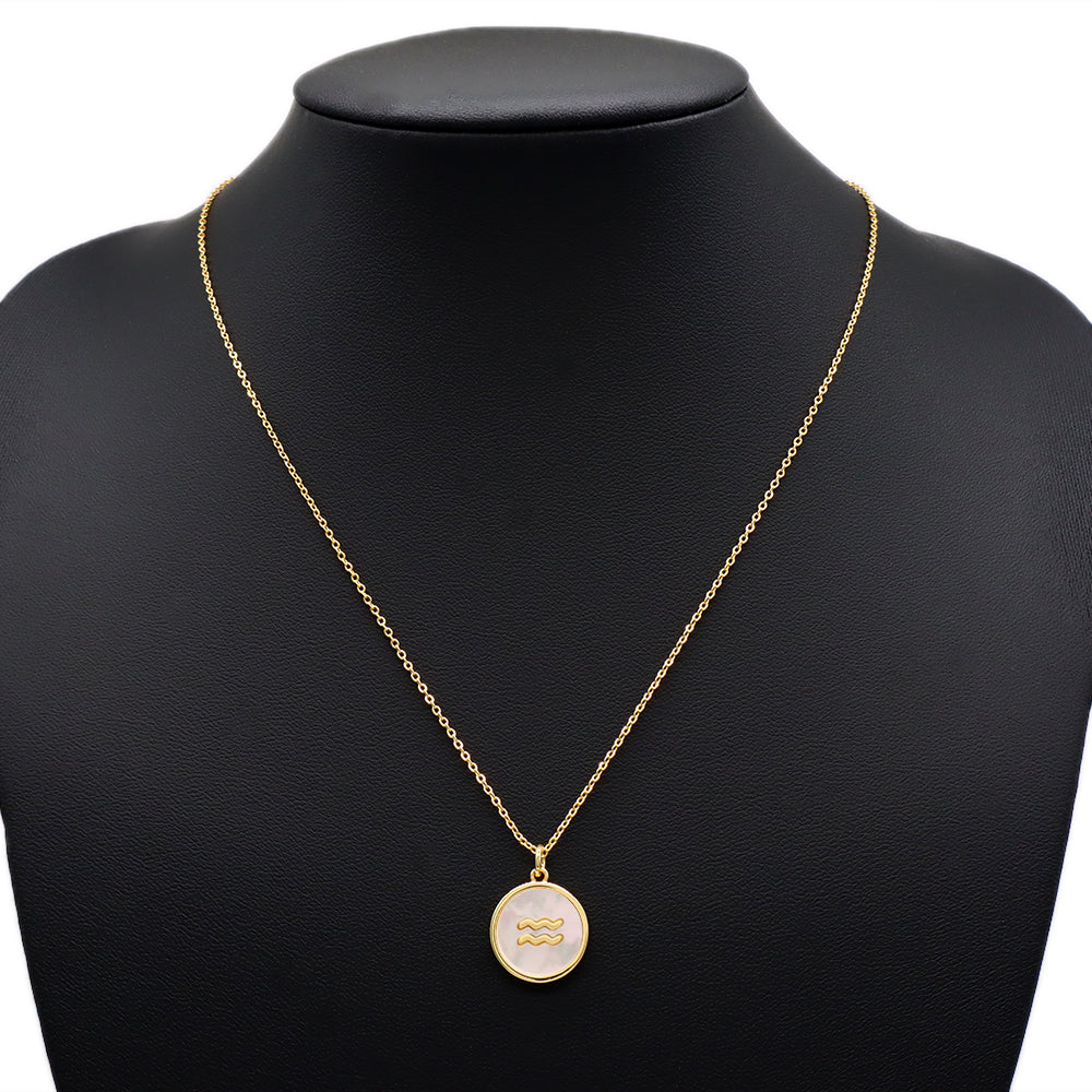 Handmade Custom Brass With Shell Pendant Necklace With Chain Necklace