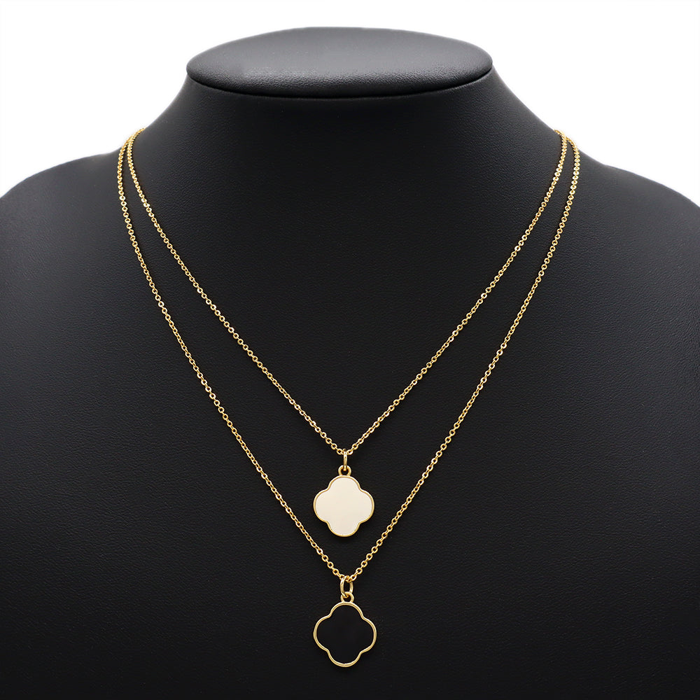 Handmade Custom Brass With Enamel Pendant Necklace With Chain Necklace