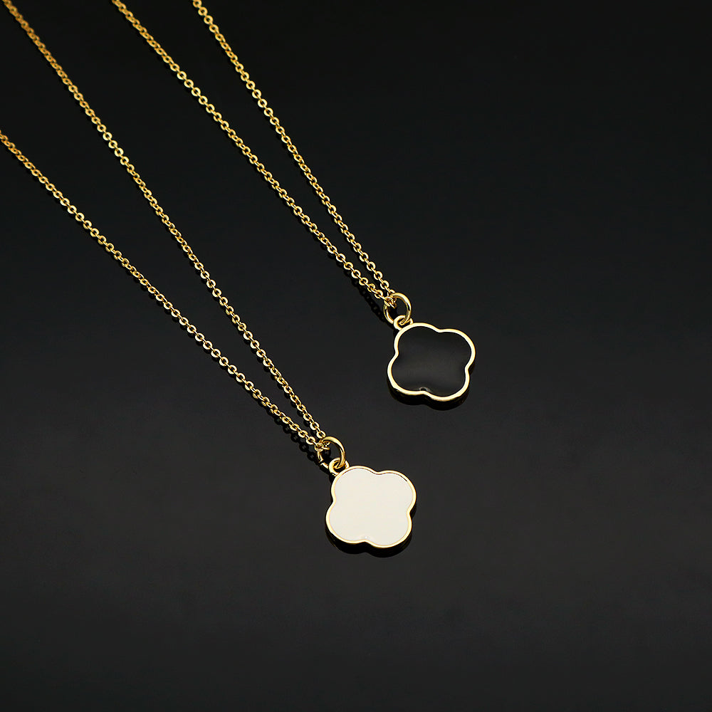 Handmade Custom Brass With Enamel Pendant Necklace With Chain Necklace