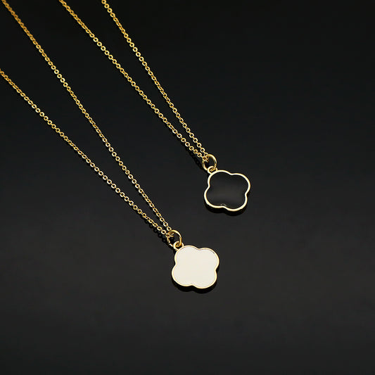 Handmade Custom Brass With Enamel Pendant Necklace With Chain Necklace