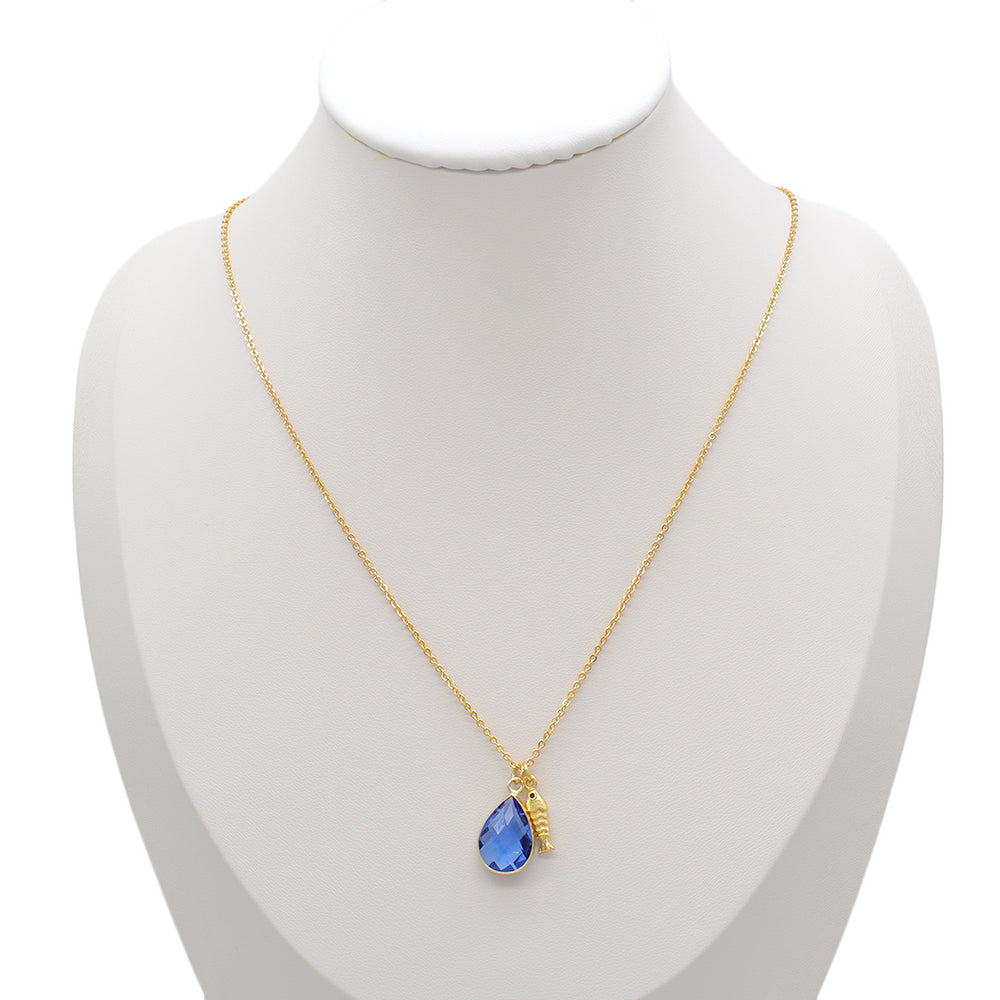 Handmade Custom Glass Crystal Pendant Necklace