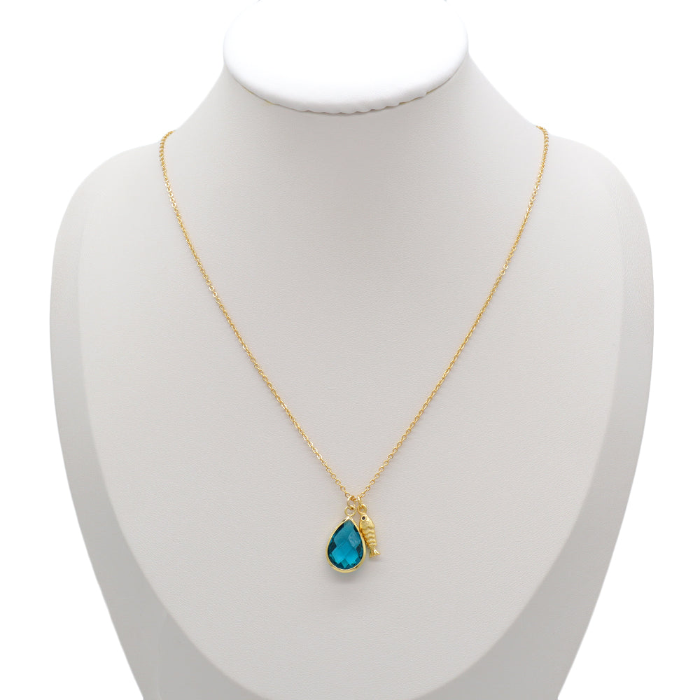 Handmade Custom Glass Crystal Pendant Necklace