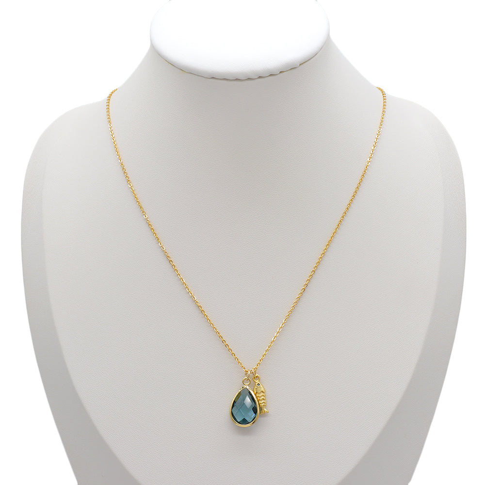 Handmade Custom Glass Crystal Pendant Necklace