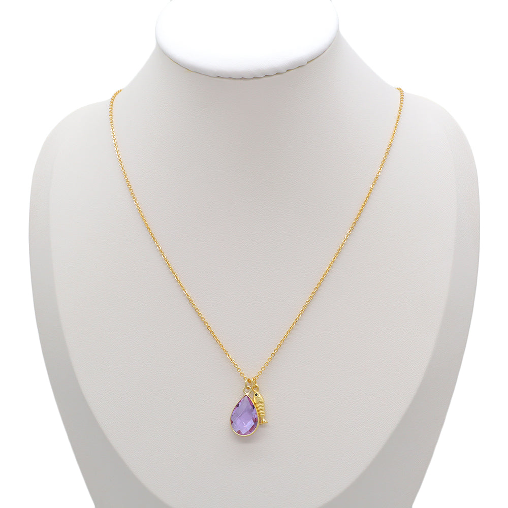 Handmade Custom Glass Crystal Pendant Necklace