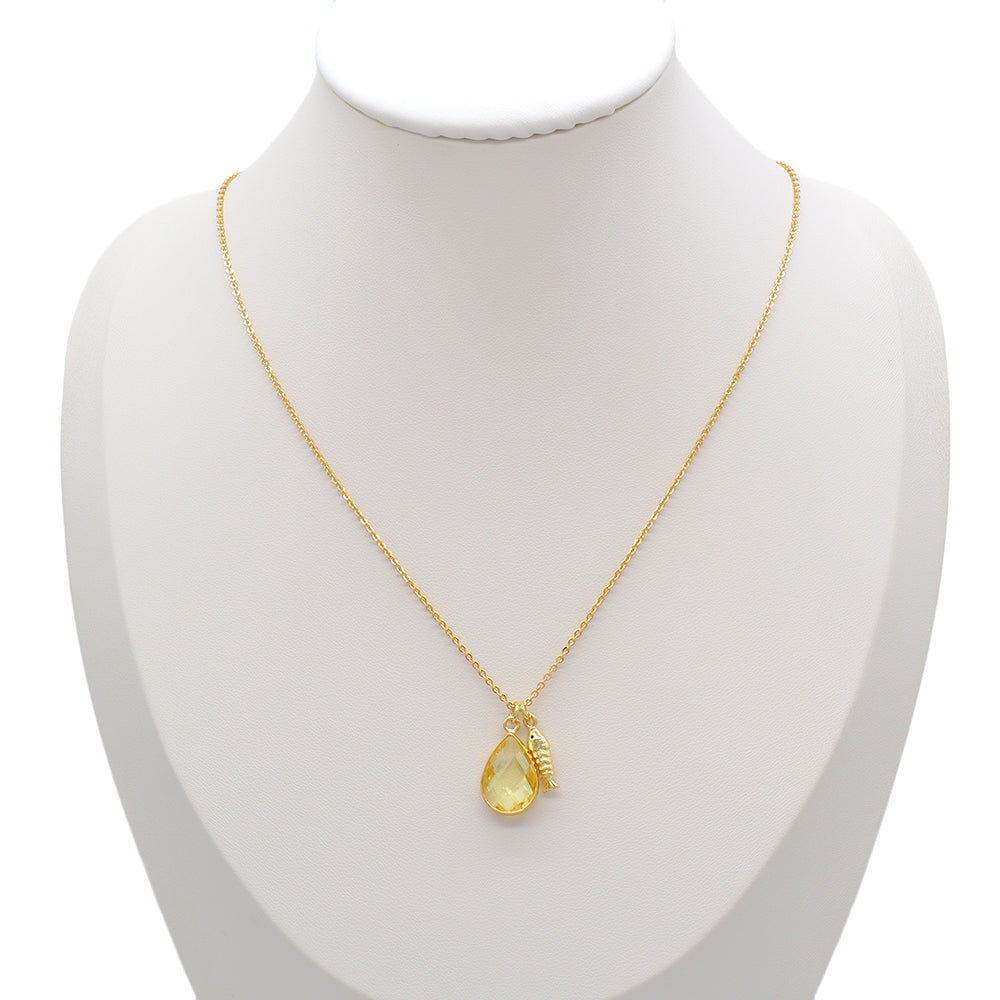 Handmade Custom Glass Crystal Pendant Necklace