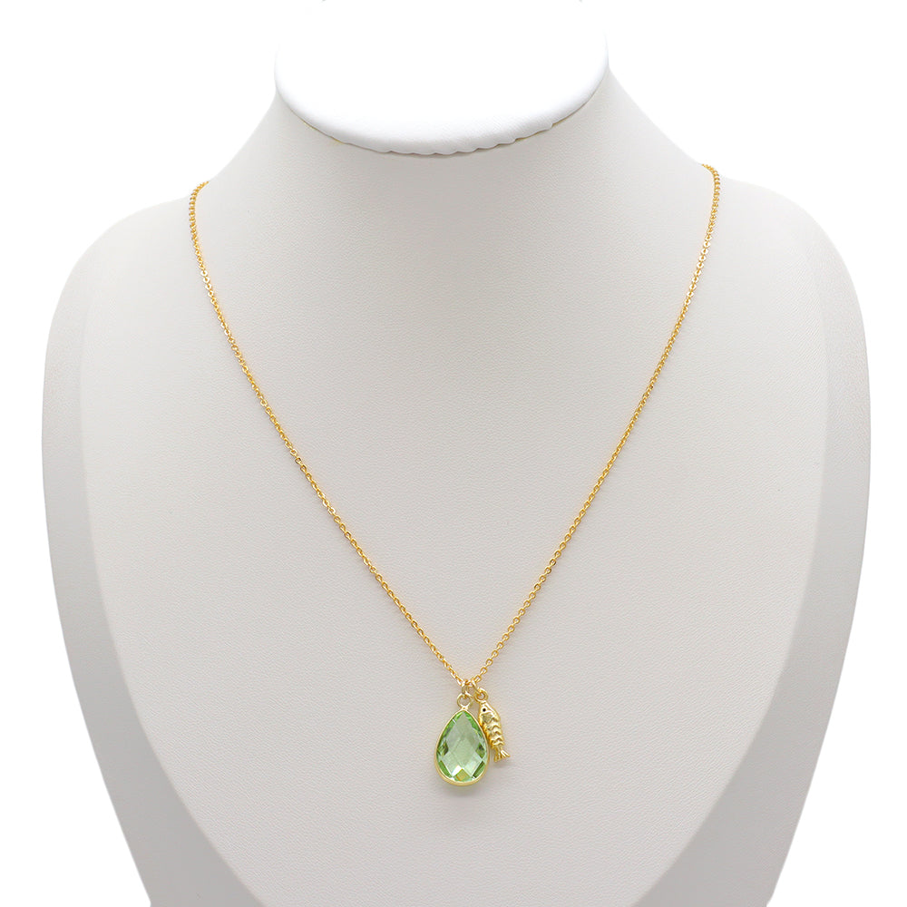 Handmade Custom Glass Crystal Pendant Necklace