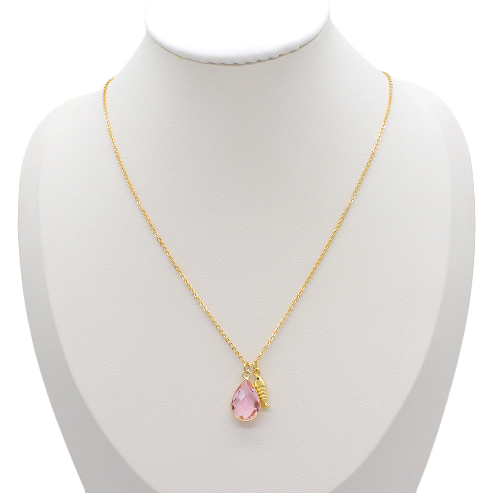 Handmade Custom Glass Crystal Pendant Necklace