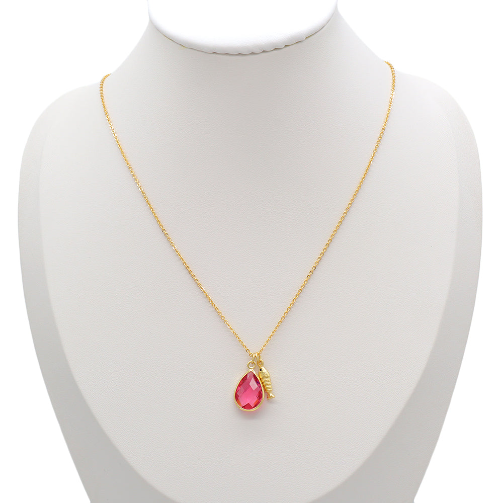 Handmade Custom Glass Crystal Pendant Necklace