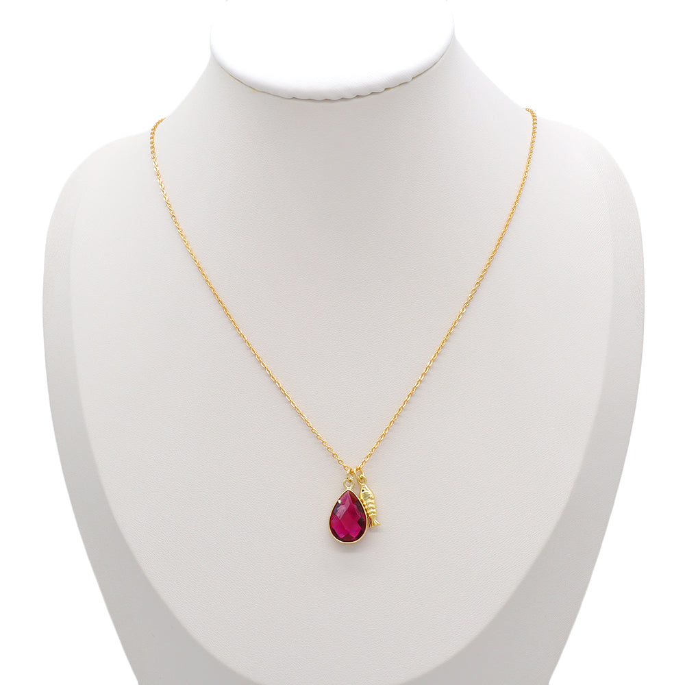 Handmade Custom Glass Crystal Pendant Necklace