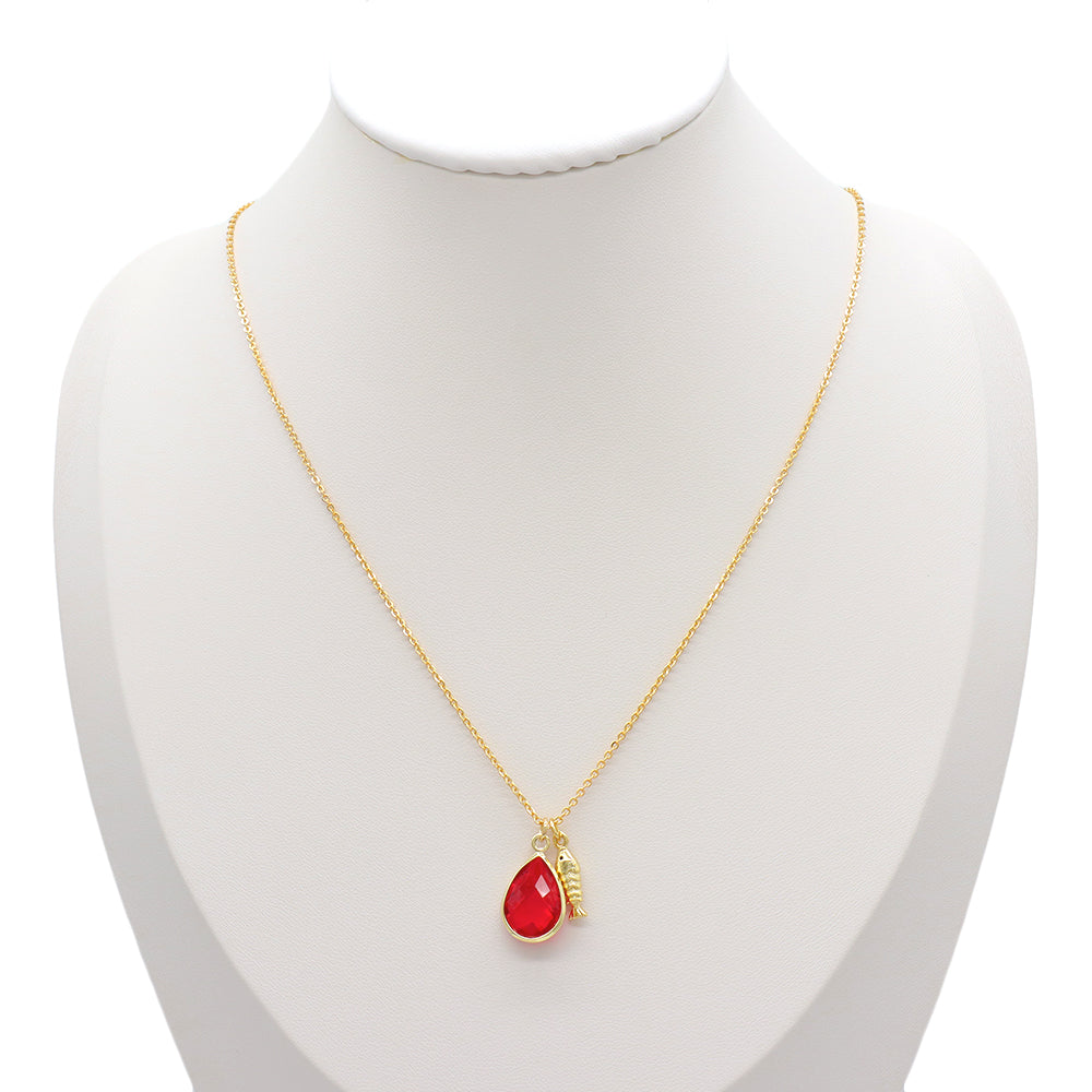 Handmade Custom Glass Crystal Pendant Necklace