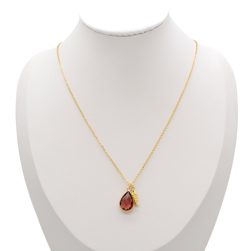 Handmade Custom Glass Crystal Pendant Necklace