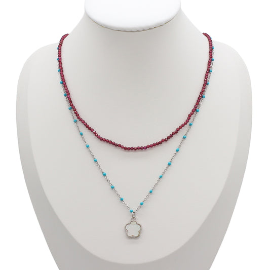 Handmade Custom Natural Stone Double Layer Necklace