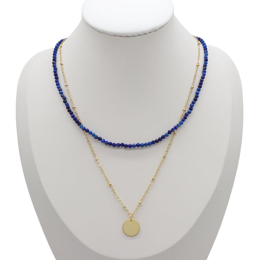 Handmade Custom Natural Stone Double Layer Necklace