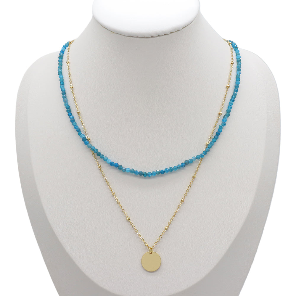 Handmade Custom Natural Stone Double Layer Necklace