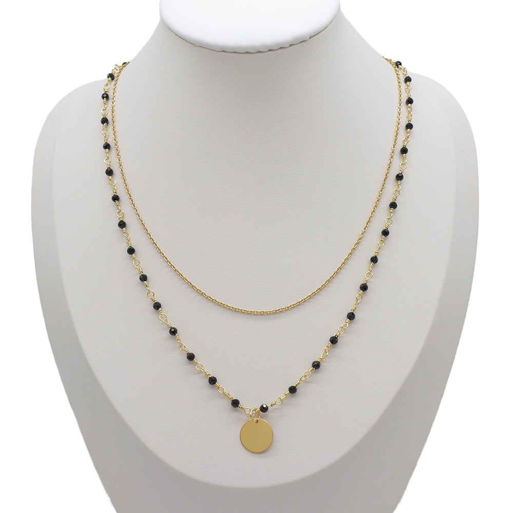 Handmade Custom Natural Stone Double Layer Necklace