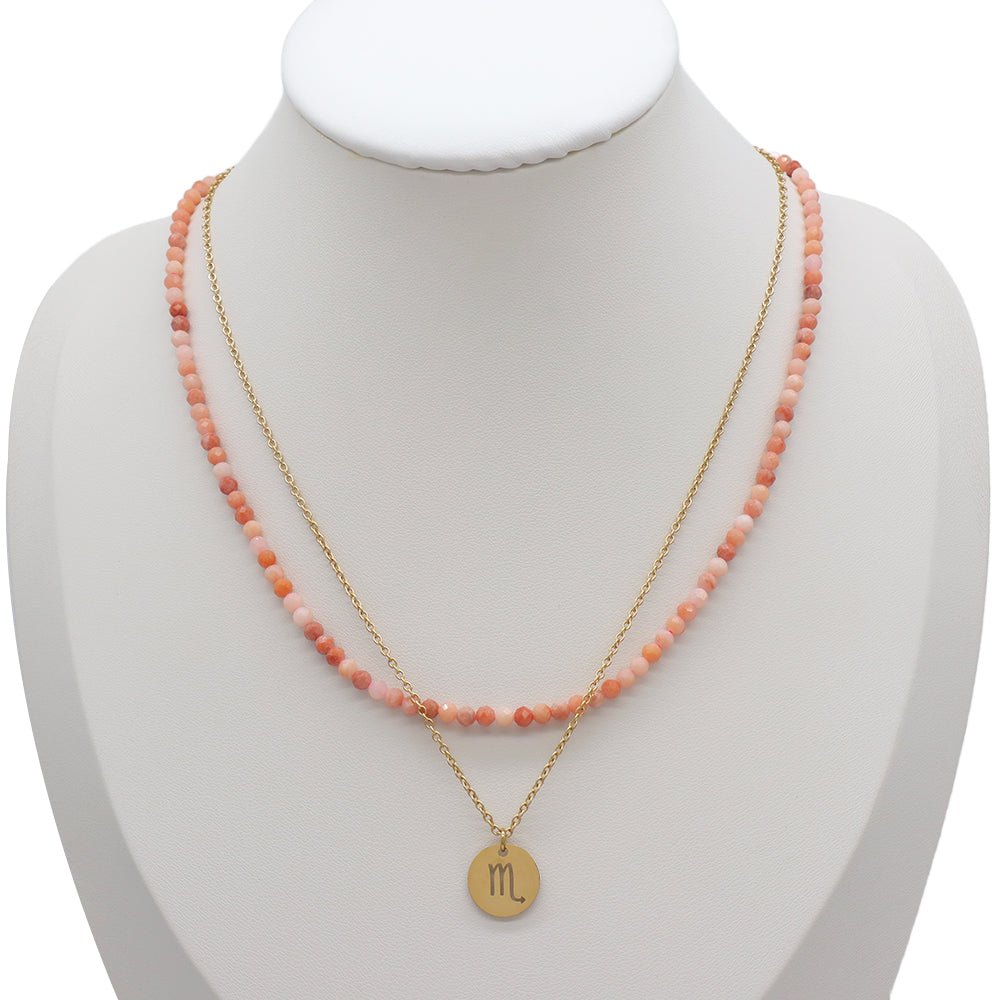 Handmade Custom Natural Stone Double Layer Necklace