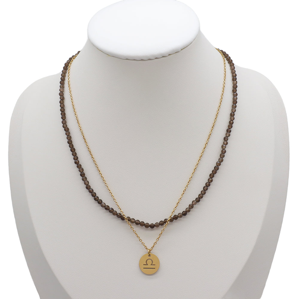 Handmade Custom Natural Stone Double Layer Necklace