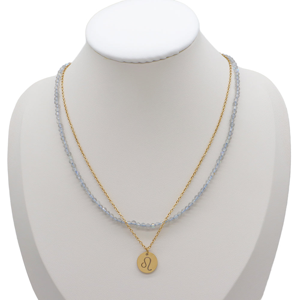 Handmade Custom Natural Stone Double Layer Necklace