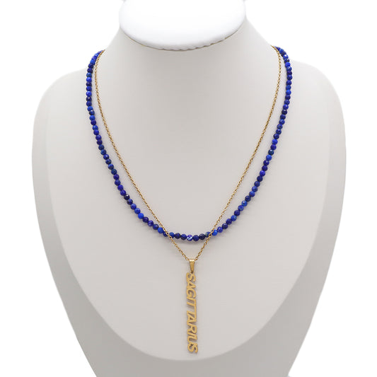 Handmade Custom Natural Stone Double Layer Necklace