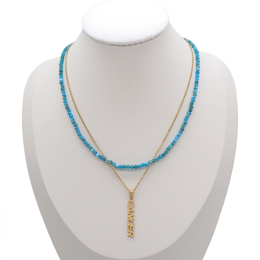 Handmade Custom Natural Stone Double Layer Necklace