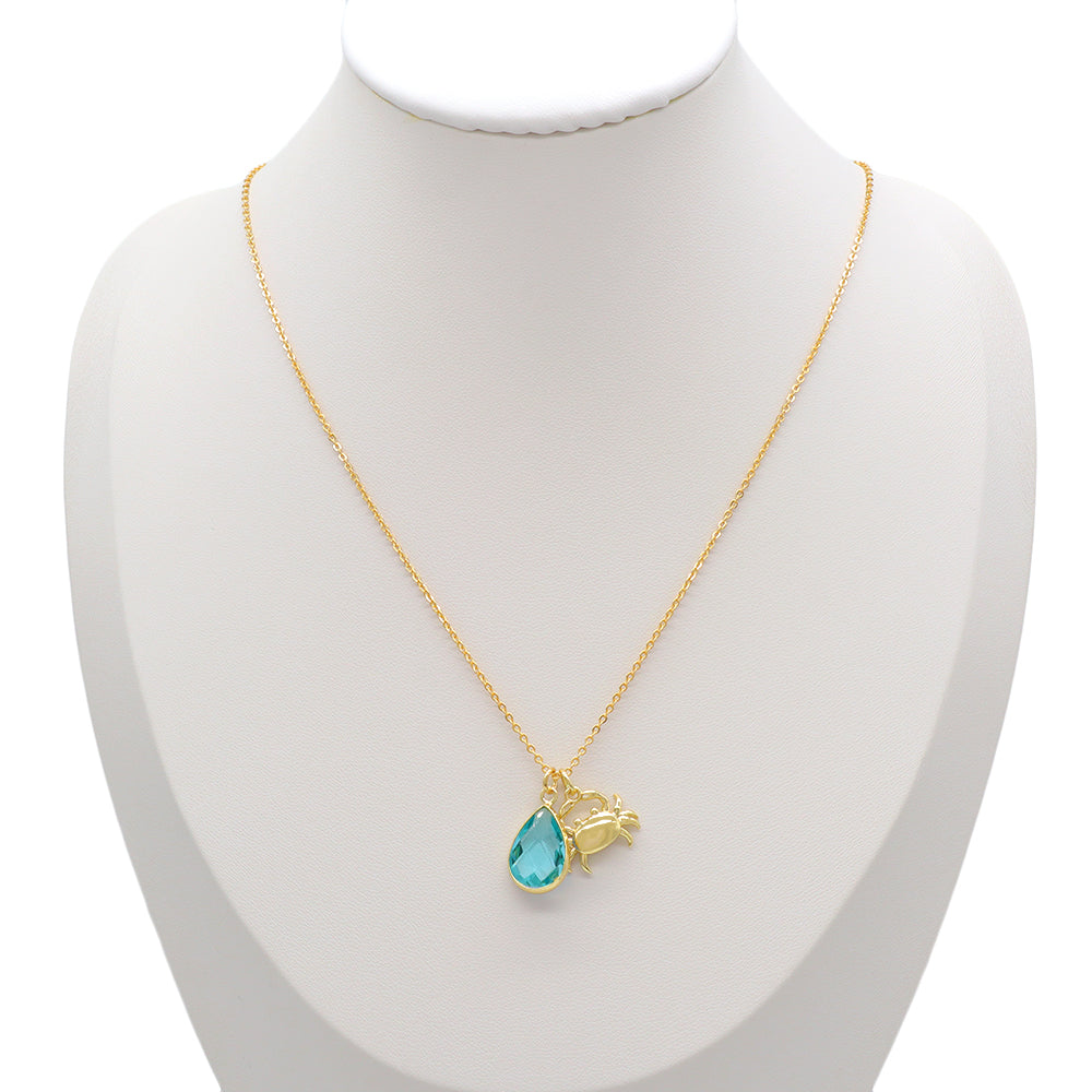 Handmade Custom Glass Crystal Pendant Necklace