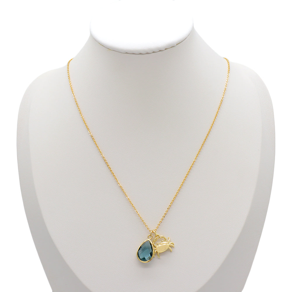 Handmade Custom Glass Crystal Pendant Necklace