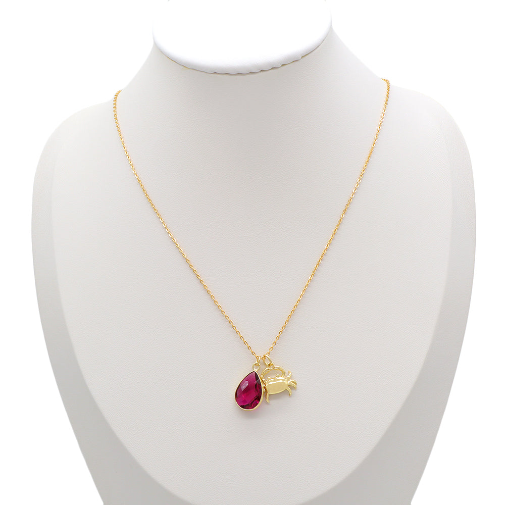 Handmade Custom Glass Crystal Pendant Necklace