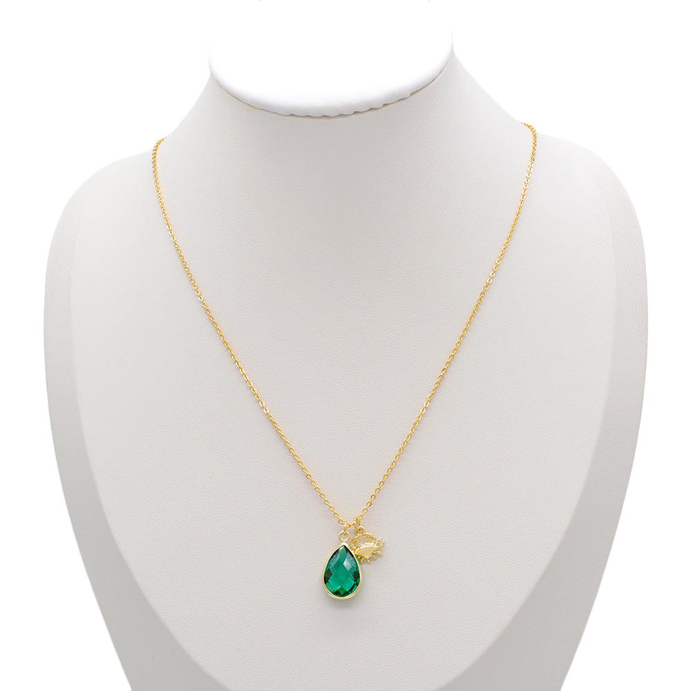 Handmade Custom Glass Crystal Pendant Necklace