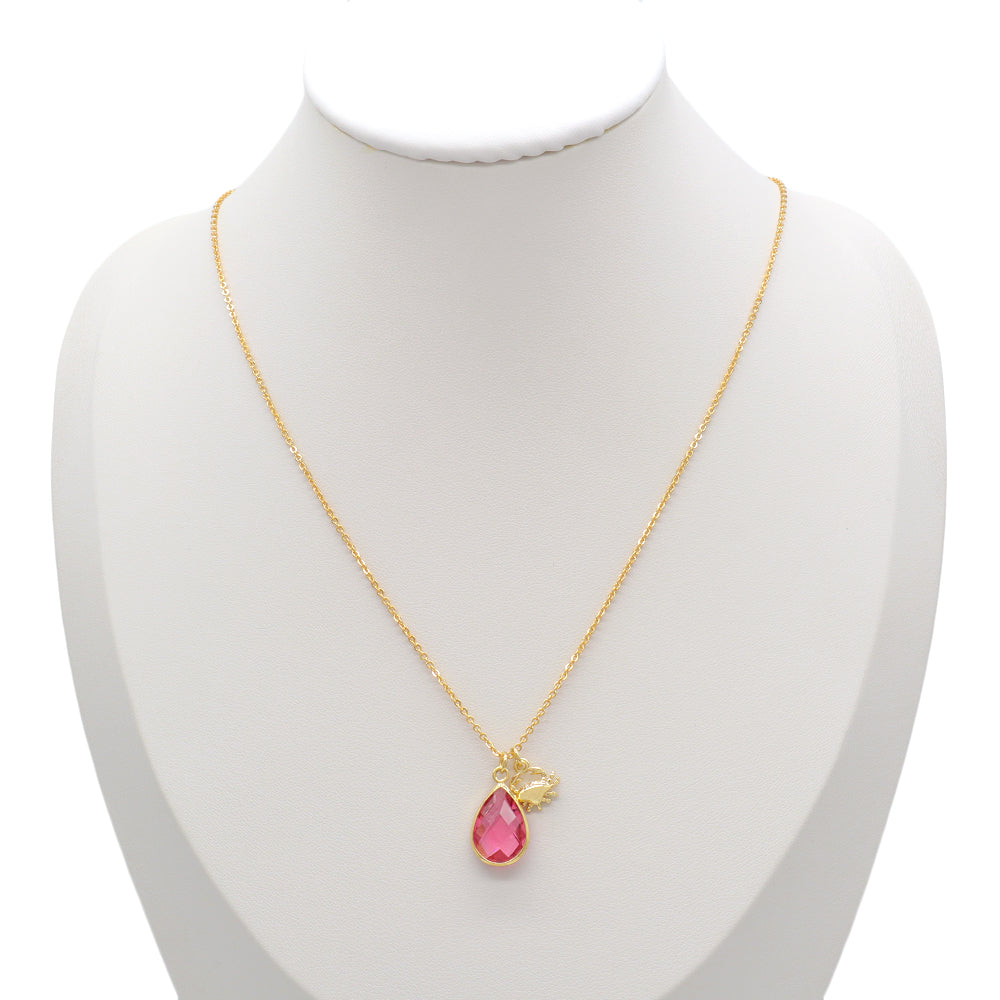 Handmade Custom Glass Crystal Pendant Necklace