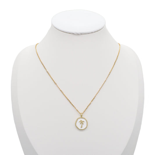 Handmade Custom Brass With Enamel Pendant Necklace With Chain Necklace