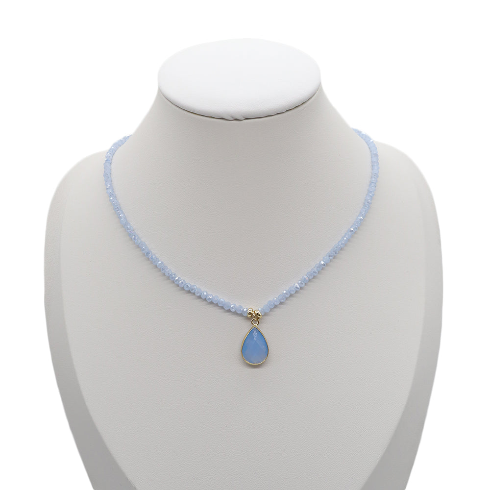 Handmade Custom Glass Crystal Necklace With Pendant