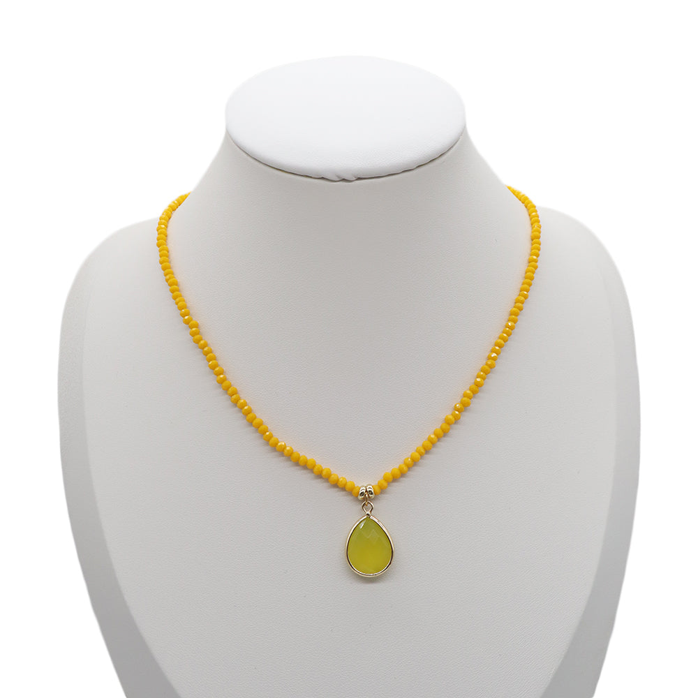 Handmade Custom Glass Crystal Necklace With Pendant