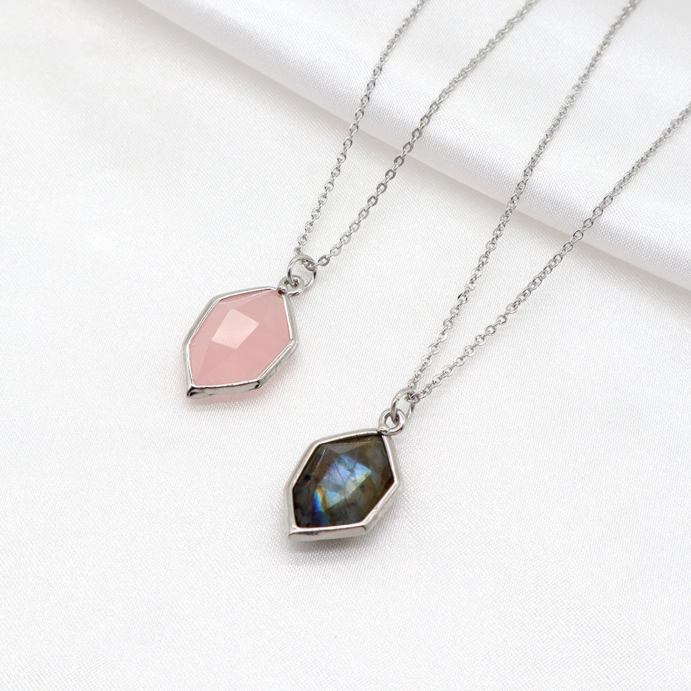 Handmade Custom Natural Stone Pendant Necklace